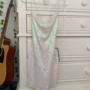 White Sequin Dress